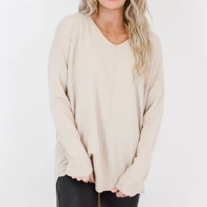 Ivy & Leo We’re Dreaming Sweater Oatmeal Size M/L NWT
